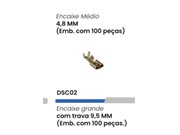 016- DSC02- TERMINAL ENCAIXE MÉDIO 4,8MM C/ 100 UNIDADES. - 6435
