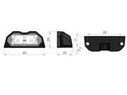 PRD018 - LANTERNA DE PLACA BIVOLT (3LEDS) - 11594