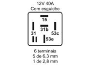 RT100- RELÉ TEMPORIZADOR LIMPADOR DE VIDRO DIANTEIRO C/ ESGUICHO 12V - 6325